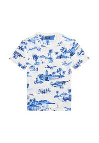 Polo Ralph Lauren T-Shirt 710963814001 Niebieski Custom Slim Fit. Typ kołnierza: polo. Kolor: niebieski. Materiał: bawełna #4