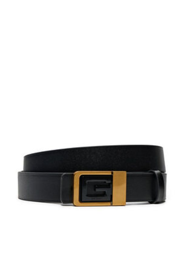 Guess Pasek Męski BMGOLE P4430 Czarny. Kolor: czarny. Materiał: skóra