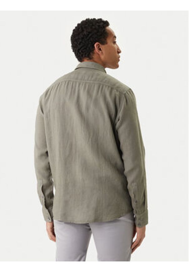 BOSS Koszula Relegant 50567579 Szary Regular Fit. Kolor: szary. Materiał: len