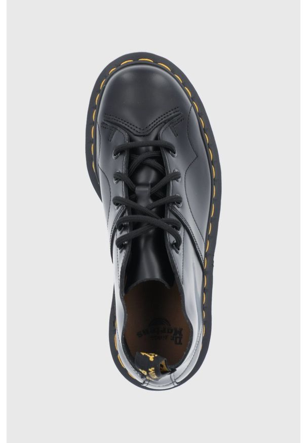 Dr. Martens - Botki skórzane Church. Zapięcie: sznurówki. Kolor: czarny. Materiał: skóra