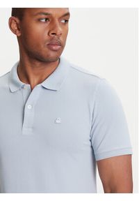 United Colors of Benetton - United Colors Of Benetton Polo 3WG9U301Z Niebieski Slim Fit. Typ kołnierza: polo. Kolor: niebieski. Materiał: bawełna #3
