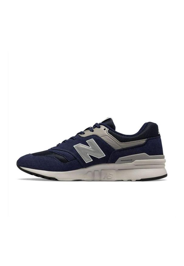 Buty do chodzenia męskie New Balance 997. Zapięcie: sznurówki. Kolor: wielokolorowy, niebieski, szary. Materiał: skóra, materiał, syntetyk, tkanina. Szerokość cholewki: normalna. Sport: turystyka piesza