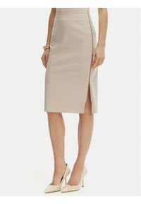 Rinascimento Spódnica ołówkowa CFC0127985003 Beżowy Slim Fit. Kolor: beżowy. Materiał: syntetyk #1