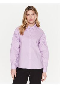 Silvian Heach Koszula GPP23391CA Fioletowy Regular Fit. Kolor: fioletowy. Materiał: bawełna