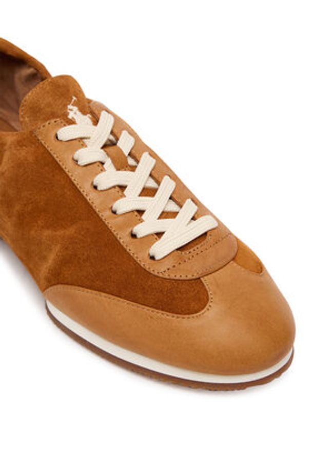 Polo Ralph Lauren Sneakersy Pony 804972893001 Brązowy. Kolor: brązowy. Materiał: skóra, zamsz