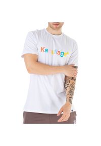 Koszulka Kamuflage Candyfull TS-KAM-CANDYFULL-WHITE - biała. Kolor: biały. Materiał: bawełna. Długość rękawa: krótki rękaw. Długość: krótkie. Wzór: napisy, aplikacja, kolorowy #1