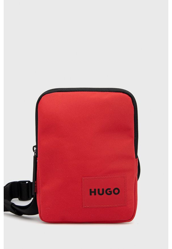 Hugo - HUGO saszetka kolor czerwony. Kolor: czerwony. Materiał: bawełna