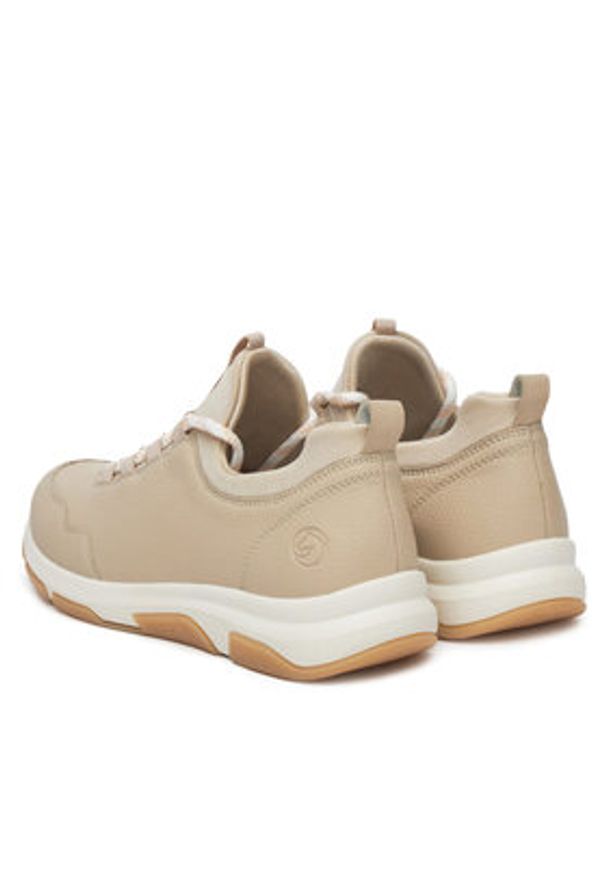 Remonte Sneakersy D1S00-60 Beżowy. Kolor: beżowy. Materiał: skóra