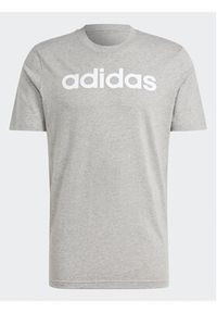 Adidas - adidas T-Shirt Essentials Single Jersey Linear Embroidered Logo T-Shirt IC9277 Szary Regular Fit. Kolor: szary. Materiał: bawełna #5