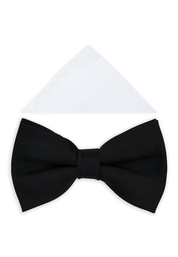 Adam Collection - Bawełniana czarna elegancka mucha męska A1. Kolor: czarny. Materiał: bawełna. Styl: elegancki