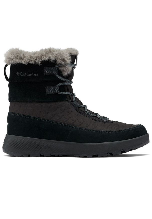 columbia - Buty Columbia Autumn Slopeside Peak Luxe 2104991010 - czarne. Kolor: czarny. Materiał: guma, materiał, skóra, zamsz. Szerokość cholewki: normalna. Sezon: zima