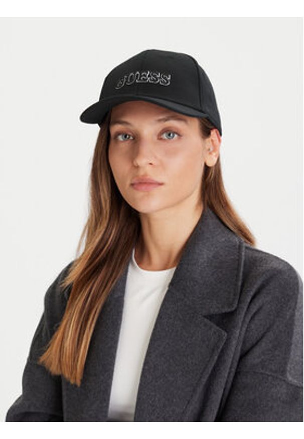 Guess Czapka z daszkiem AW5360 COT01 Czarny. Kolor: czarny. Materiał: bawełna, materiał
