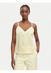 Morgan Top 242-OLAFI Żółty Regular Fit. Kolor: żółty. Materiał: syntetyk #1
