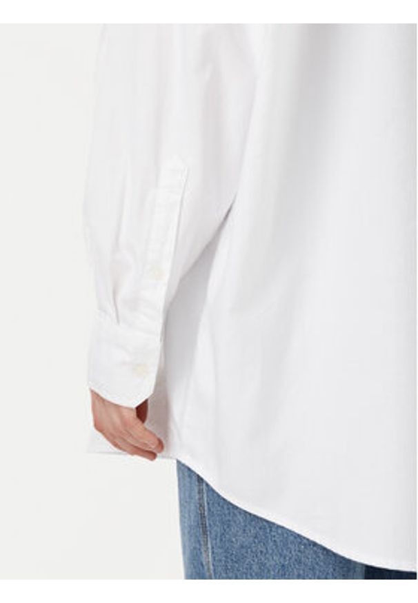 Tommy Jeans Koszula DW0DW20289 Biały Oversize. Kolor: biały. Materiał: bawełna