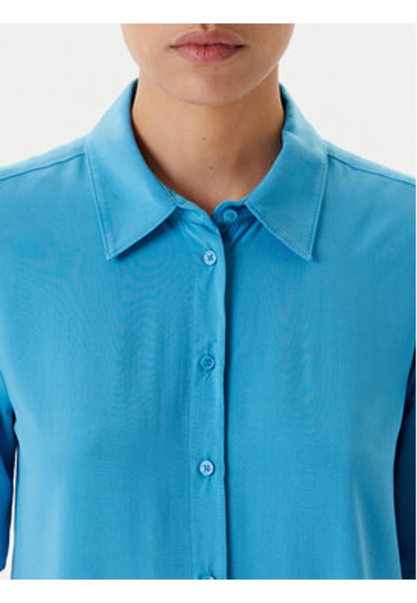 United Colors of Benetton - United Colors Of Benetton Koszula 5WPWDQ0B1 Niebieski Regular Fit. Kolor: niebieski. Materiał: wiskoza