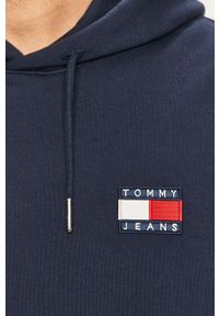 Tommy Jeans - Bluza bawełniana. Typ kołnierza: kaptur. Kolor: niebieski. Materiał: bawełna. Wzór: gładki, aplikacja #2