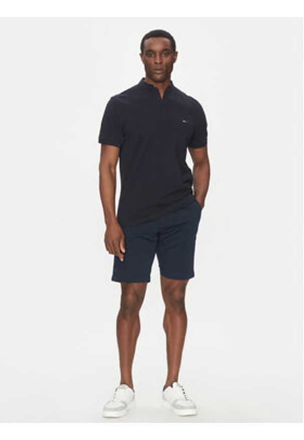 Hechter Paris T-Shirt 74006 100912 Granatowy Regular Fit. Kolor: niebieski. Materiał: bawełna