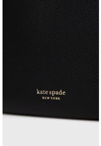 Kate Spade Torebka skórzana kolor czarny. Kolor: czarny. Materiał: skórzane. Rodzaj torebki: na ramię #4