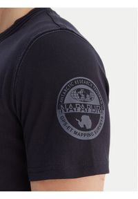 Napapijri T-Shirt S-Amundsen NP0A4IN8 Granatowy Regular Fit. Kolor: niebieski. Materiał: bawełna #5
