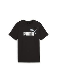 Koszulka Puma Ess 2 Color No.1 Logo Tee B, Dzieci. Kolor: czarny. Materiał: bawełna, materiał