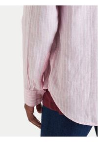 TOMMY HILFIGER - Tommy Hilfiger Koszula Bengal MW0MW42400 Różowy Regular Fit. Kolor: różowy. Materiał: len #5