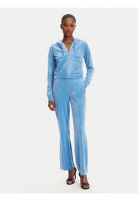 Juicy Couture Spodnie dresowe Tina JCAPW045 Niebieski Regular Fit. Kolor: niebieski. Materiał: syntetyk #4