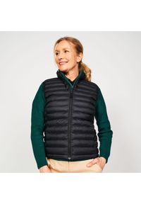 INESIS - Kamizelka do golfa damska Inesis MW500. Typ kołnierza: golf. Kolor: czarny. Materiał: poliester, poliamid, materiał. Długość rękawa: bez rękawów. Sport: golf #1