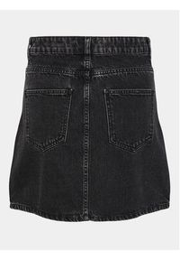 Pieces Spódnica jeansowa Sky 17147301 Czarny Regular Fit. Kolor: czarny. Materiał: bawełna