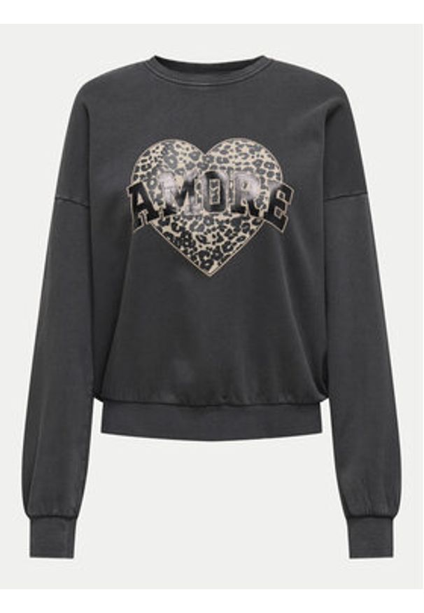 only - ONLY Bluza Lauren 15339833 Szary Regular Fit. Kolor: szary. Materiał: syntetyk