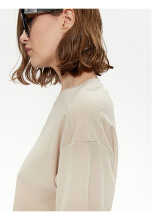 Vero Moda T-Shirt Didde 10301183 Beżowy Loose Fit. Kolor: beżowy. Materiał: bawełna