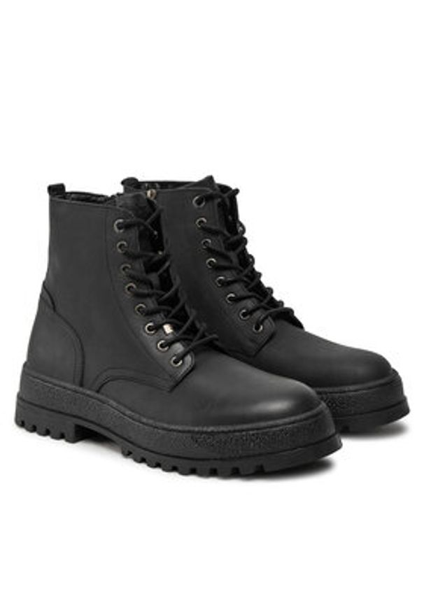 Pepe Jeans Trapery Lincoln PMS50258 Czarny. Kolor: czarny. Materiał: skóra