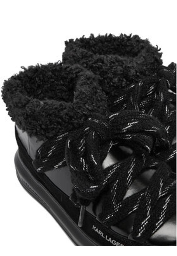 Karl Lagerfeld - KARL LAGERFELD Śniegowce Kapri Kosi KL44525 Czarny. Kolor: czarny. Materiał: materiał