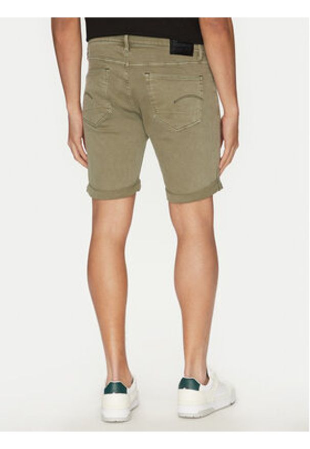G-Star RAW - G-Star Raw Szorty jeansowe Elto D10481-C258 G567 Zielony. Kolor: zielony. Materiał: bawełna