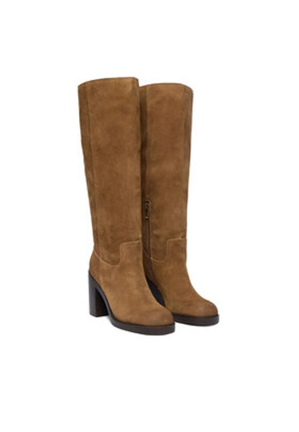 Aldo Kozaki Agraewen 14115059 Brązowy. Kolor: brązowy. Materiał: skóra, zamsz