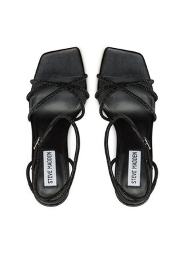 Steve Madden Sandały Slayed SM11002948 Czarny. Kolor: czarny. Materiał: zamsz, skóra