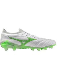 Buty piłkarskie męskie Mizuno Morelia Neo Iv Japan Fg. Zapięcie: sznurówki. Kolor: biały. Materiał: tkanina, skóra, materiał, syntetyk. Szerokość cholewki: normalna. Sport: piłka nożna