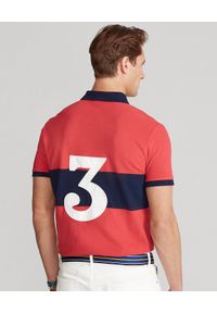 Ralph Lauren - RALPH LAUREN - Koszulka polo Custom Slim Fit. Typ kołnierza: polo. Kolor: czerwony. Wzór: aplikacja, haft #2