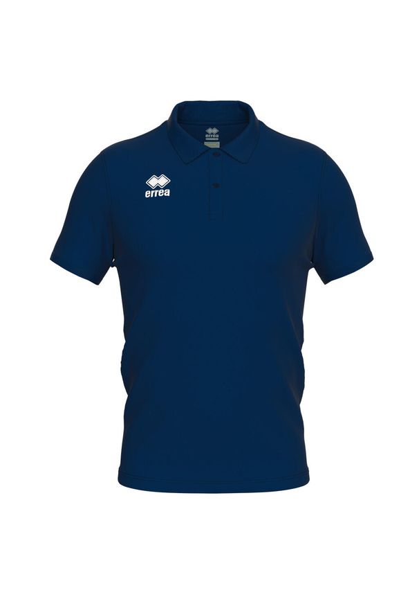 ERREA - Koszulka polo dla dzieci Errea Evo. Typ kołnierza: polo. Kolor: niebieski. Materiał: bawełna. Styl: wakacyjny, sportowy