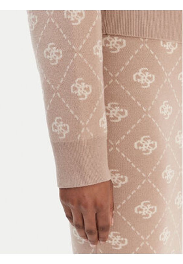 Guess Kardigan W4BR0D Z3JD2 Beżowy Regular Fit. Kolor: beżowy. Materiał: syntetyk