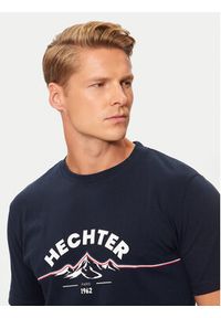 Hechter Paris T-Shirt 75014 142919 Granatowy Regular Fit. Kolor: niebieski. Materiał: bawełna #3