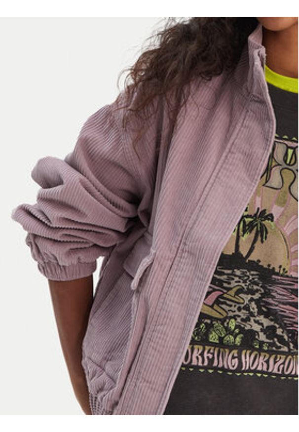 Roxy Kurtka przejściowa Slow Song II ERJJK03646 Fioletowy Relaxed Fit. Kolor: fioletowy. Materiał: bawełna