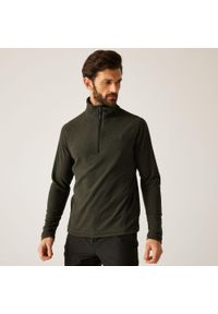 Regatta - Męski lekki polar turystyczny Montes z zamkiem błyskawicznym do połowy. Kolor: zielony. Materiał: polar. Sport: turystyka piesza #1
