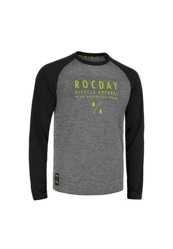 ROCDAY - Koszulka rowerowa MTB męska Rocday Manual Sanitized®. Kolor: zielony, wielokolorowy, szary. Materiał: jersey