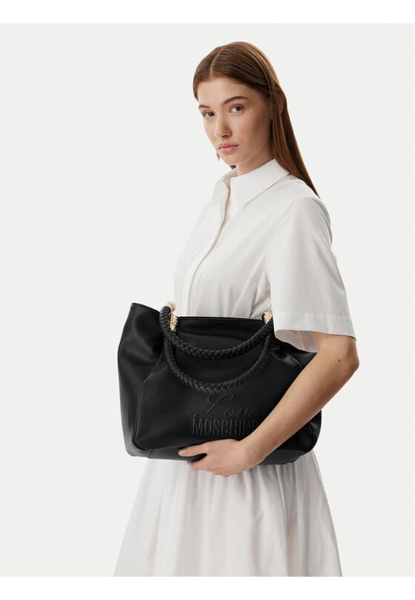 Love Moschino - LOVE MOSCHINO Torebka JC4225PP0OKA0000 Czarny. Kolor: czarny. Materiał: skórzane