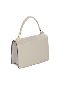 Kazar - Szara torebka z rączką i paskiem. Kolor: szary. Wzór: gładki. Materiał: zamszowe, skórzane. Rozmiar: małe. Styl: casual #6