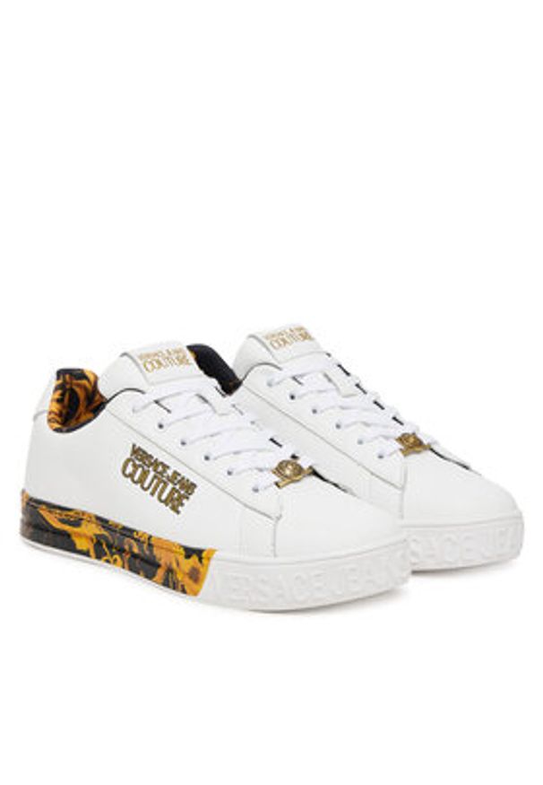 Versace Jeans Couture Sneakersy 79VA3SKL Biały. Kolor: biały. Materiał: skóra