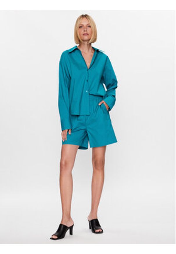 Herskind Bermudy Bryan 4836610 Niebieski Relaxed Fit. Kolor: niebieski. Materiał: bawełna