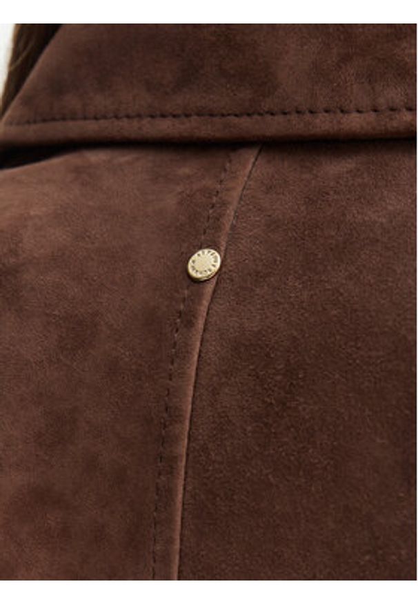 Armani Exchange Kurtka skórzana XW001924 AF21549 U6136 Brązowy Regular Fit. Kolor: brązowy. Materiał: skóra