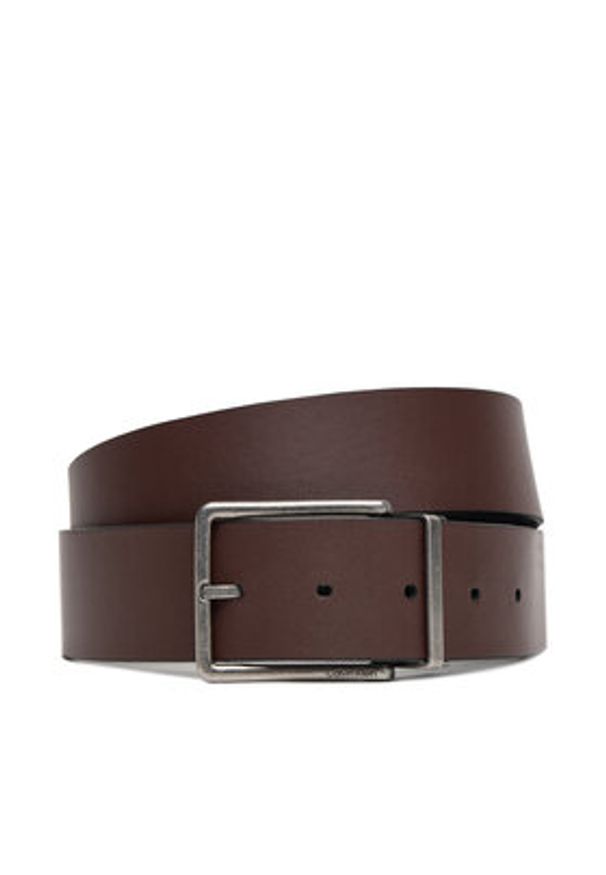 Calvin Klein Pasek Męski Warmth Buckle 40Mm Rev/Adj LV04D7048G Czarny. Kolor: czarny. Materiał: skóra