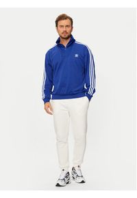 Adidas - adidas Bluza adicolor Funnel IX5216 Niebieski Regular Fit. Kolor: niebieski. Materiał: bawełna #2